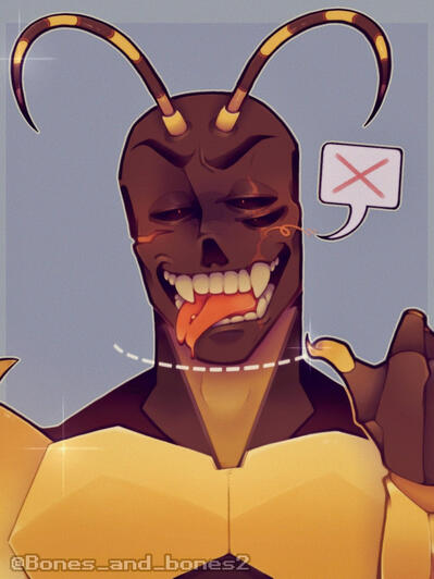 He's an original character I created one year ago, inspired by the insect wasp.